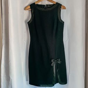 Vintage Ann Taylor black cocktail dress bow size 6